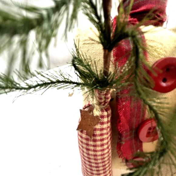 Sack Snowmen with trees flour sack unique Christmas holiday decor - Picture 3 of 10